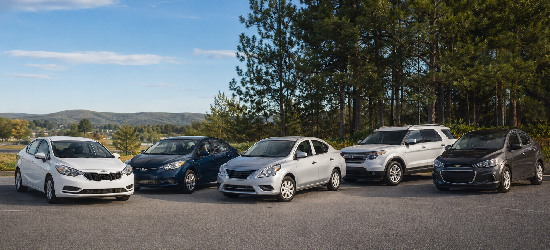 GoDrivera.com rental vehicles ready for pickup in Middle Tennessee